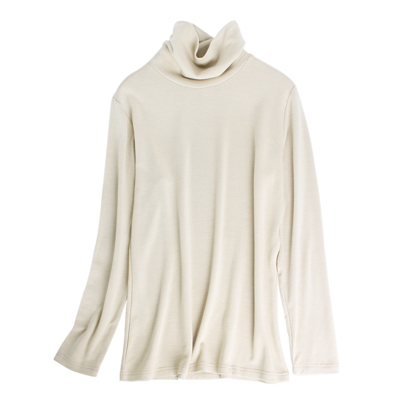 Suéter de cuello alto para mujer de seda de capas base para clima frío de proveedor chino