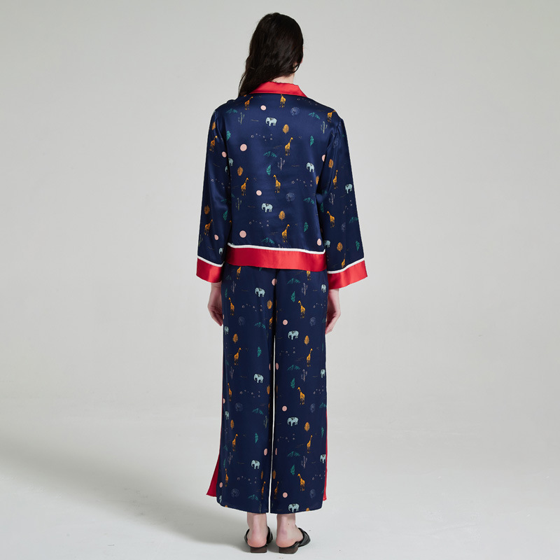 Pijama de seda personalizado Pijama de seda lavable