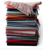 Bufandas de lana a cuadros 100% cálidas de invierno personalizadas y al por mayor de fábrica directa