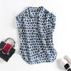 Diseños personalizados de camisas de seda estampada de seda de mulberry 100% puro para mujeres de la fábrica de ropa