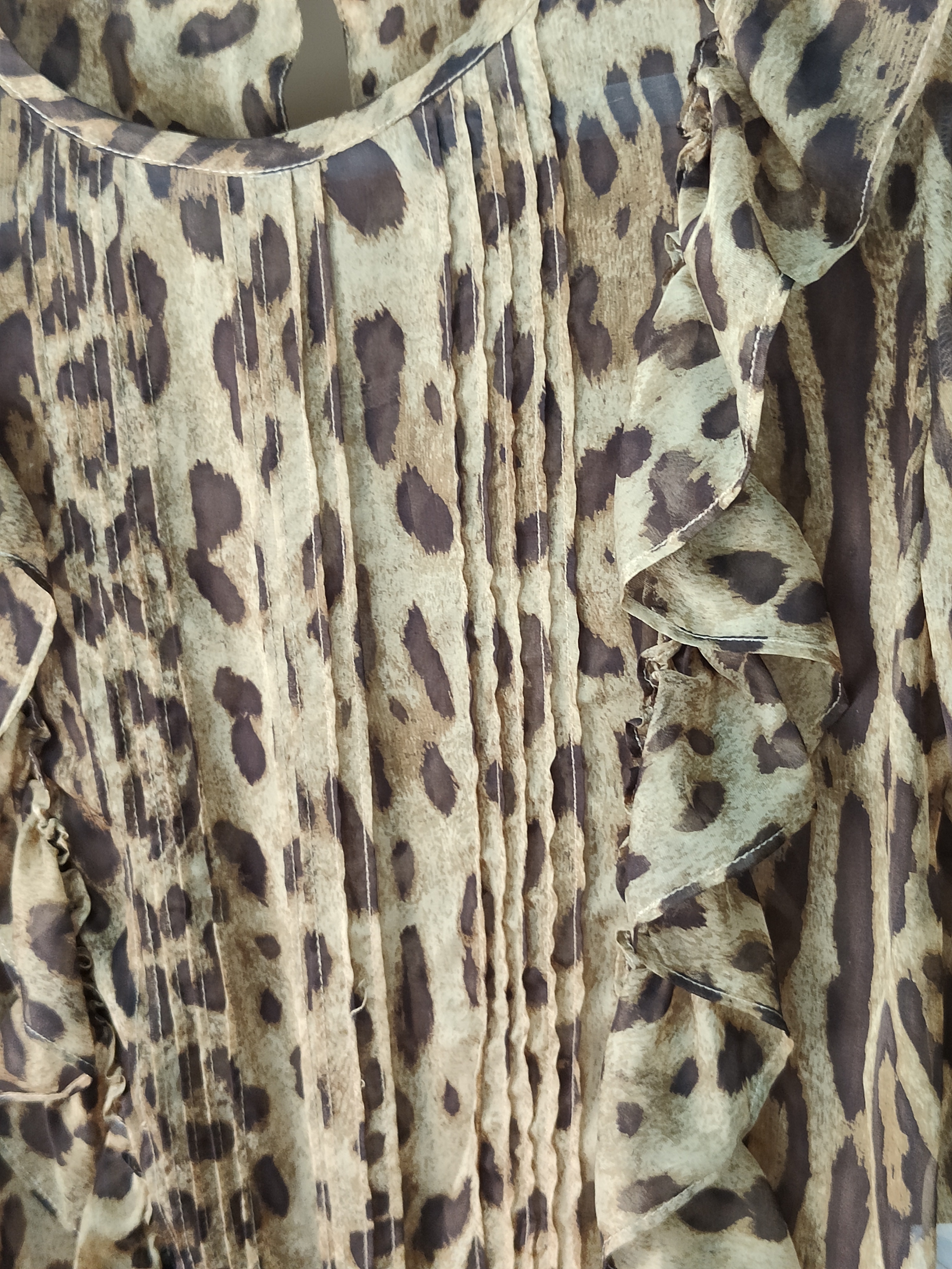 Blusa superior de manga larga transparente de gasa de seda personalizada para damas
